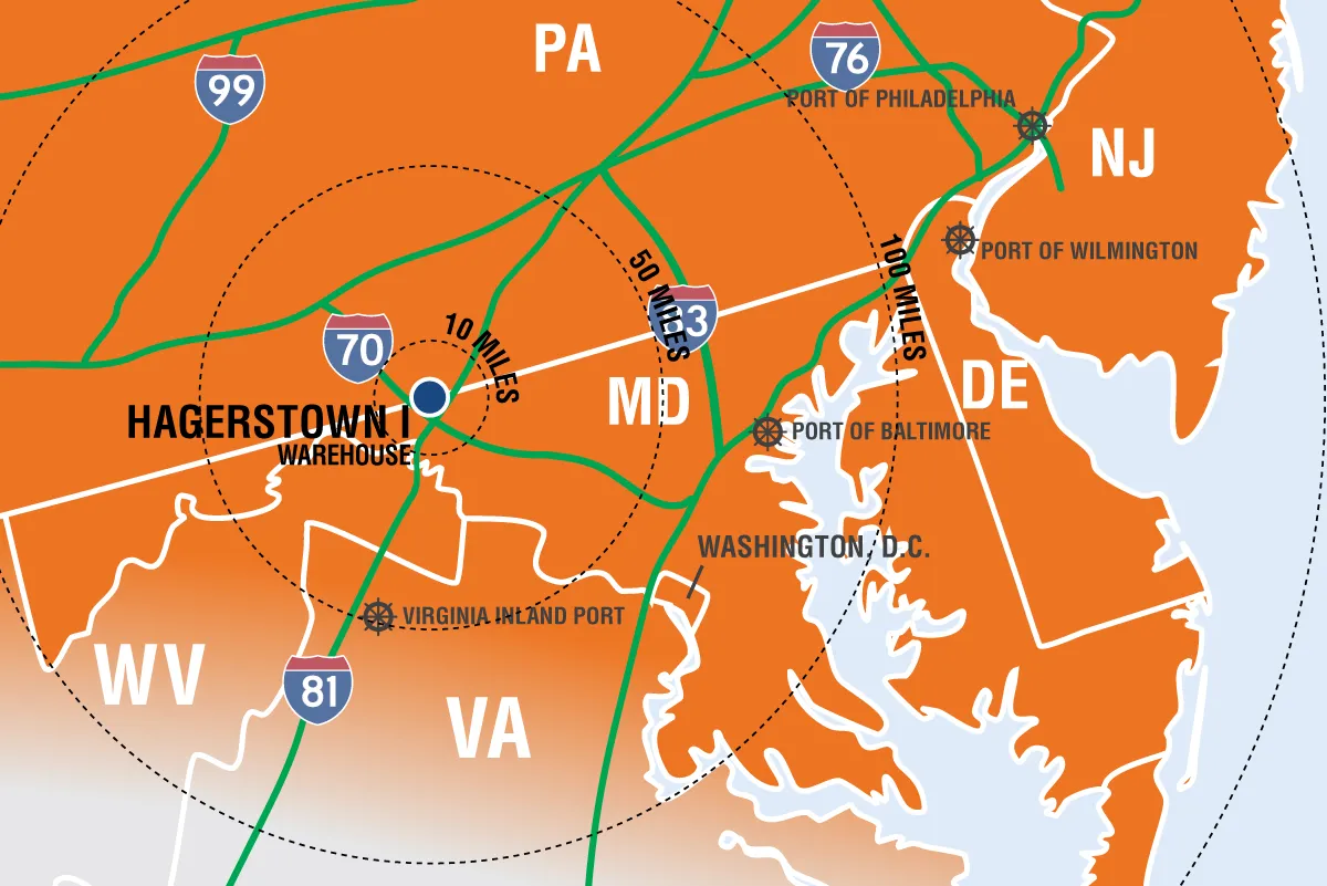 Hagerstown I Radius Map